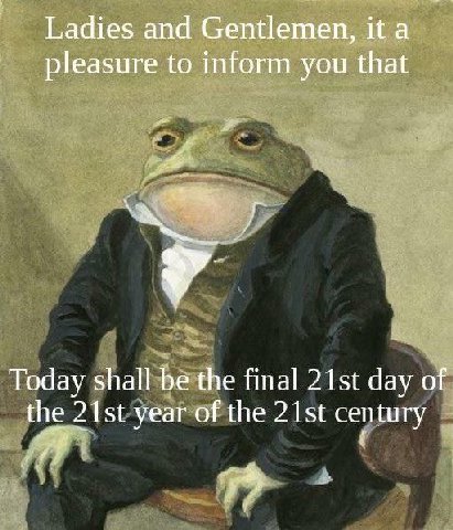 Ladies and Gentlemen, it а pleasure to inform you that Today shall be the final day of the year of the century