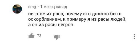 dmg 1 месяц назад негр же раса, почему это должно быть оскорблением, к примеру я из расы людей, аон из расы негров.