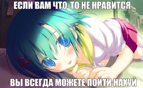 ЕСЛИ ВАМ НЕ НРАВИТСЯ. ВЫ ВСЕГДА МОЖЕТЕПОИТИ НАХУЙ