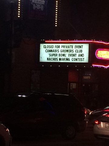 CLOSED FOR PRIVATE EVENT CANNABIS GROWERS CLUB SUPER BOWL’ EVENT AND NACHOS MAKING CONTEST