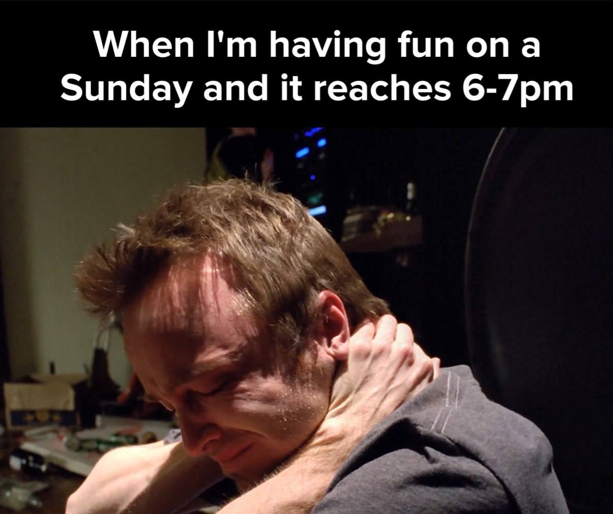 When having fun ona Sunday and it reaches