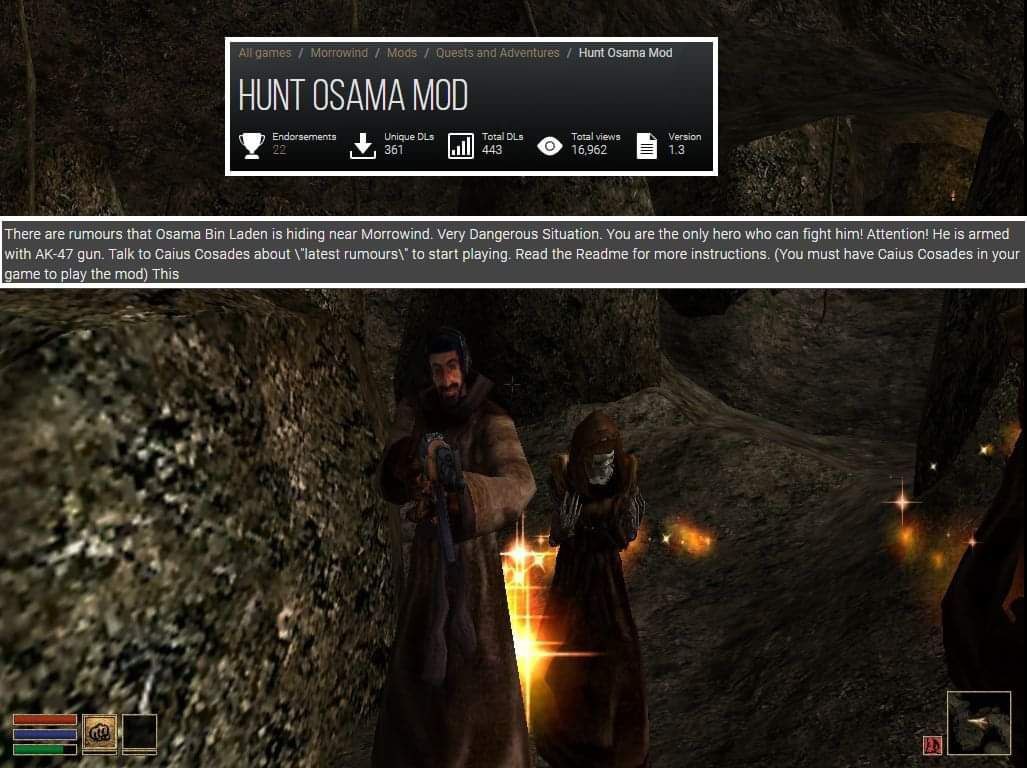 HUNT OSAMA MOD 2 Loy fal There are rumours that Osama В Laden is hiding near Very Dangerous Situation, You are the only Него who can fight him! Attention! He armed МИН gun Talk Cosades about Vlatesi r