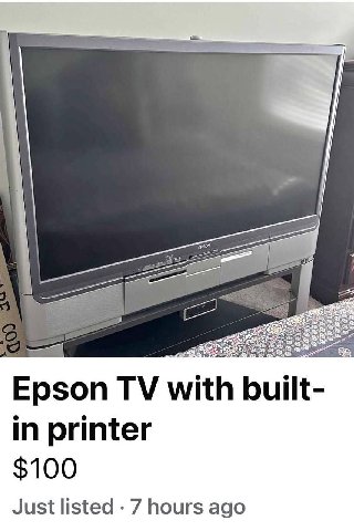 Epson with built- In printer $100 Just listed 7 hours ago
