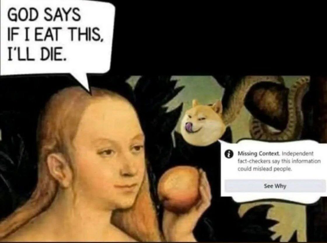 GOD SAYS IF TEAT THIS I'LL DIE 6 Missing Context. fact ould information See Why