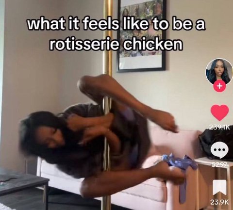 what it feels ike rotisserie chicken