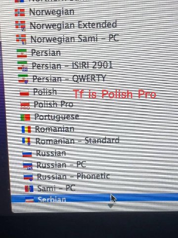 Norwegian Extended Norwegian Sami Persian Persian Persian If Polish Polish Pro Portuguese 18 Romanian Romanian Standard Russian we Russian Russian Phonetic Sami SSS