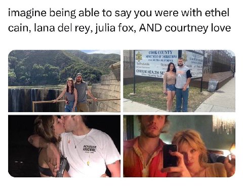 imagine being able to say you were with ethel cain, lana del rey, julia fox, AND courtney love OF CORRECTIONS SOUTH CERMAK HEALTH ser Off RICHARDSON HARDWARE