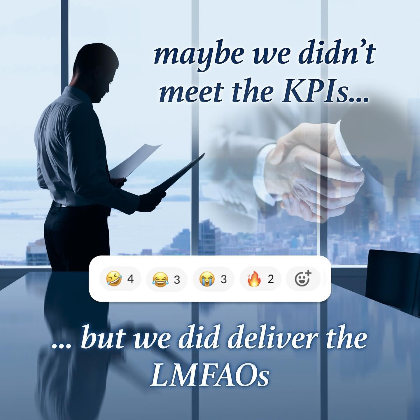 maybe we didn't а meet the KPIs... 94 @3 but we did deliver the LMFAOs