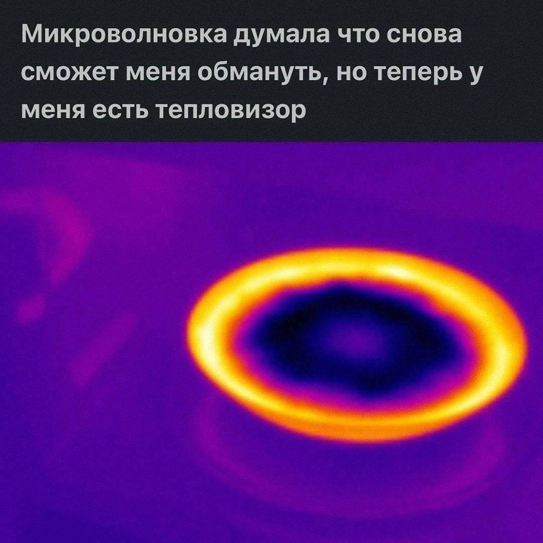 Микроволновка думала что снова сможет меня обмануть, но теперь у меня есть тепловизор