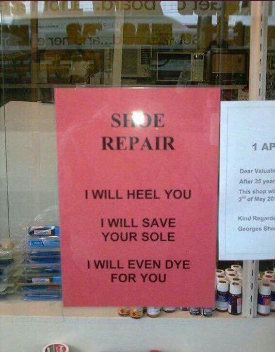 Respect your shoemaker