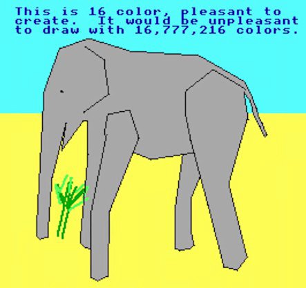 This is 16 leasant to create. to draw with 216 colors. unpleasant Я