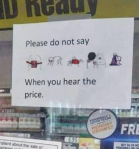 Please not Say When you hear the price $75 Iplaint about the sale OR ON