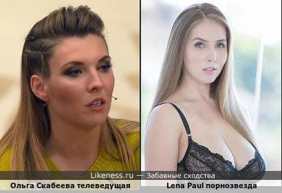 7 Likeness.ru Забавные сходства Ольга Скабеева телеведущая Lena Paul порнозвезда