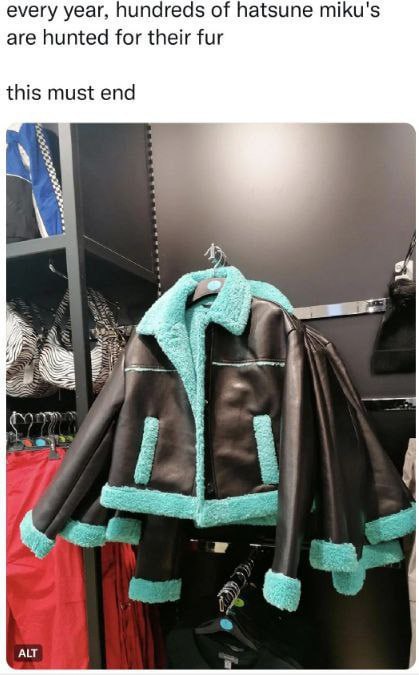 every year, hundreds of hatsune miku's are hunted for their fur this must end ALT