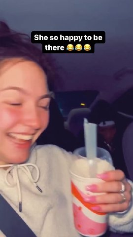 She so happy to there