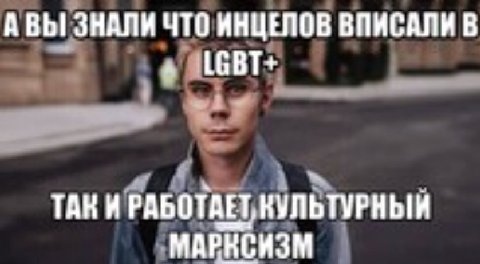 А ВЫ ЗНАЛИ ЧТО ИНЦЕЛОВ ВПИСАЛИ В ТАКИ РАБОТАЕТ КУЛЬТУРНЫЙ МАРКСИЗМ