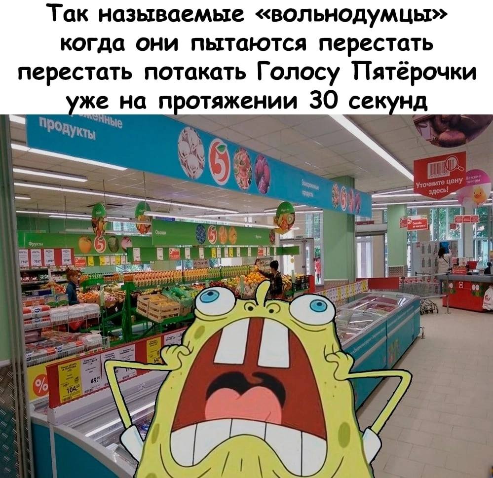 Так называемые «вольнодумцы» когда они пытаются перестать перестать потакать Голосу Пятёрочки же на протяжении 30 секунд