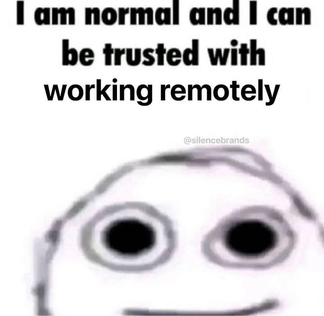 normal and can be trusted with working remotely 4