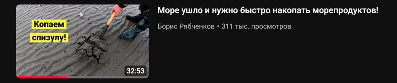 Море ушло и нужно быстро накопать морепродуктов! Копаем Борис Рябченков 311 тыс. просмотров спизулу! 2. у 32:53