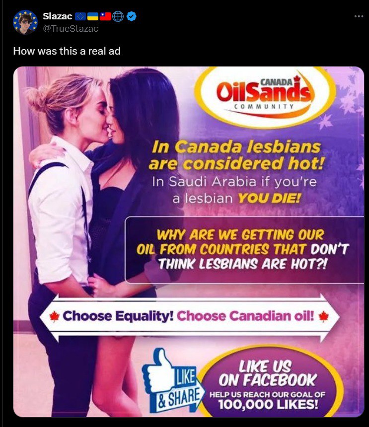 Slazac How was this a real In nada lesbians у are considered hot! a Arabia if you're a bian a WHY ARE WE GETTING OUR FROM COUNTRIES THAT DON’T THINK LESBIANS ARE HOT?! 4 Choose Equality! Choose Canadi