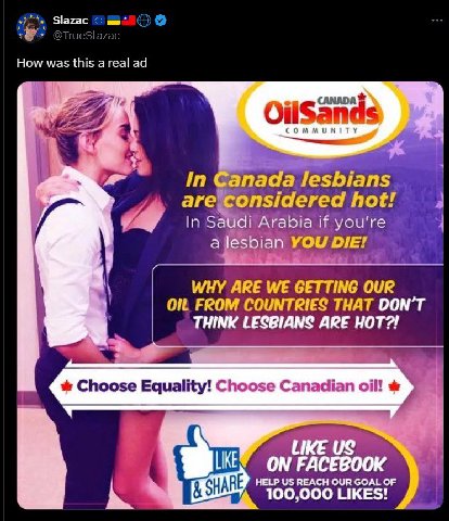 Slazac How was this a real In nada lesbians у are considered hot! a Arabia if you're a bian a WHY ARE WE GETTING OUR FROM COUNTRIES THAT DON’T THINK LESBIANS ARE HOT?! 4 Choose Equality! Choose Canadi