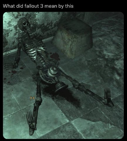 What did fallout 3 mean this