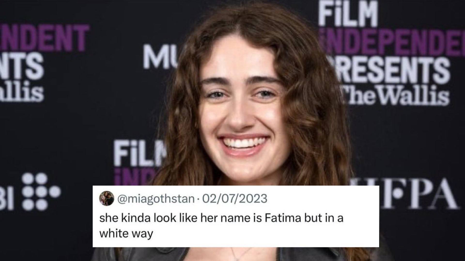 FILM RESENTS lis “heWallis ese @miagothstan 02/07/2023 РРА she kinda look like her name is Fatima but ina white way