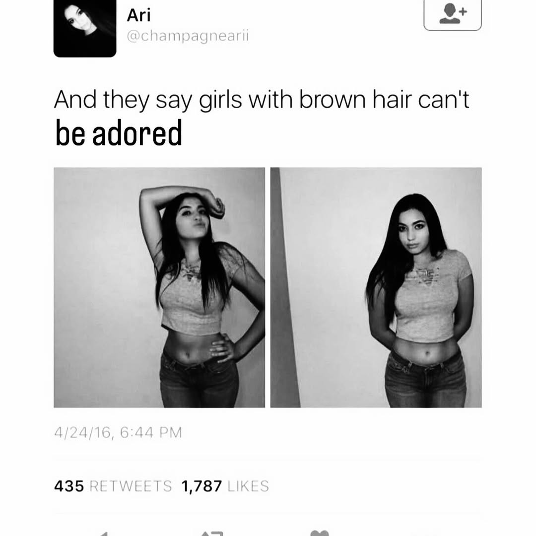 And they say girls with brown hair can't be adored 4 as 435 NEETS 1,787