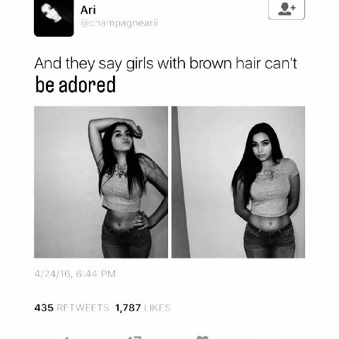 And they say girls with brown hair can't be adored 4 as 435 NEETS 1,787