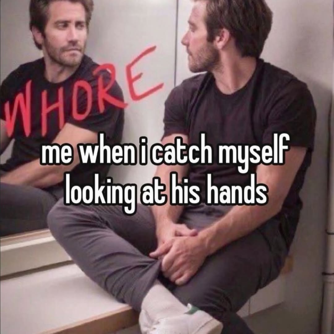 me lookingfat his hands