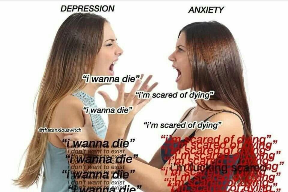 DEPRESSION ANXIETY И “i wanna 4 4 of scared of dying wanna die” to 7 i exist reli