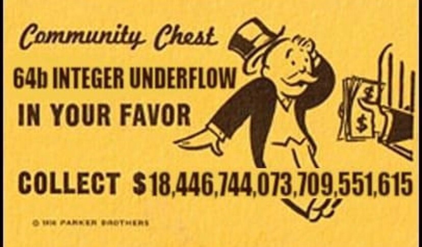 Community. Chest INTEGER UNDERFLOW IN YOUR FAVOR COLLECT