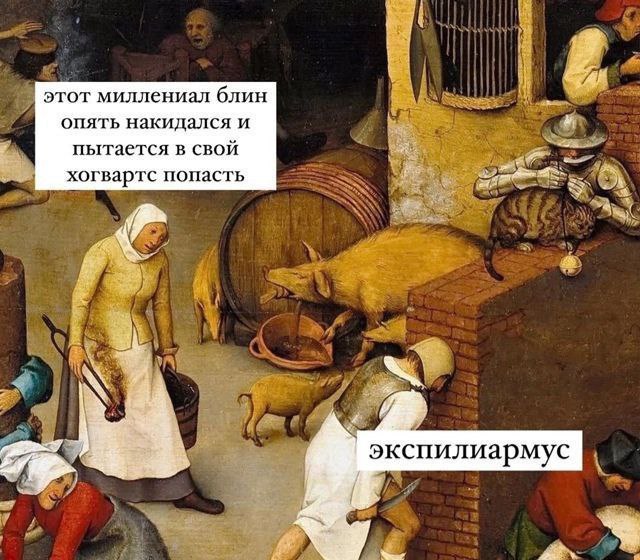 этот миллениал блин опять накидался и пытается в свой хогвартс попасть экспилиармус