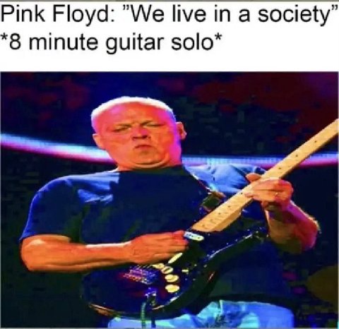 Pink Floyd: "We live in a society” 8 minute guitar solo*