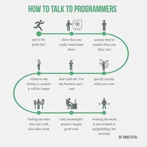 HOW ТО TALK TO PROGRAMMERS get to the show that you assume they're point fast really understand smarter than you them (they are) i i whatever the don't pull the specify exactly timing is, assume the b