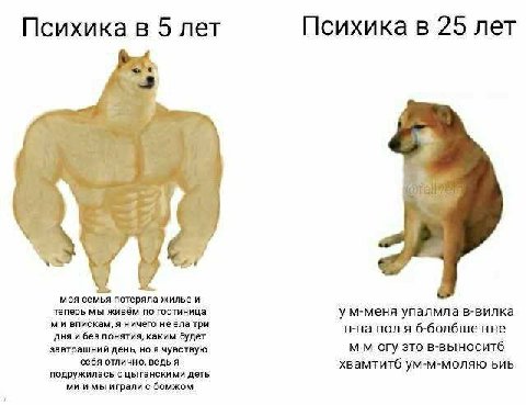 Психика в 5 лет Психика в 25 лет моя семья потеряла жилье и теперь мы живём по гостиница у м-меня упалмла в-вилка впискам, я ничего неела три н-на поля б-болбше нне дня и без понятия, каким будет завт