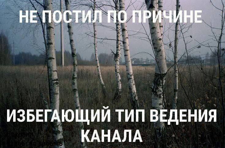 НЕ ПОСТИЛ ПО ПРИЧИНЕ ИЗБЕГАЮЩИЙ ТИП ВЕДЕНИЯ КАНАЛА