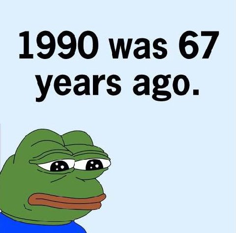 1990 67 years ago.