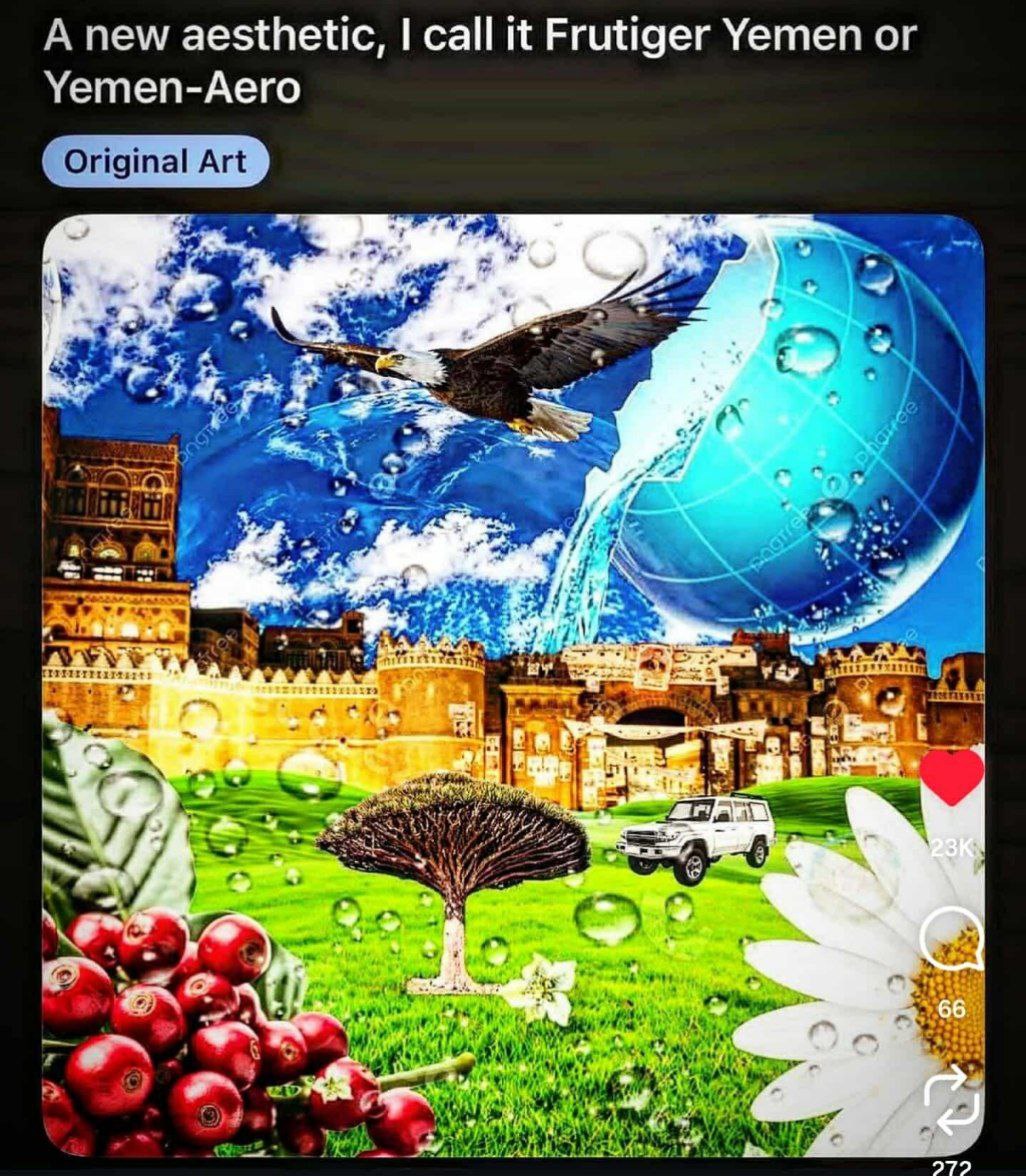 А new aesthetic, call it Frutiger Yemen Yemen-Aero Original Art у