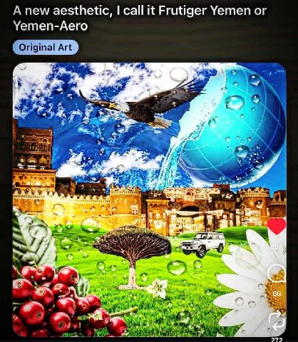А new aesthetic, call it Frutiger Yemen Yemen-Aero Original Art у