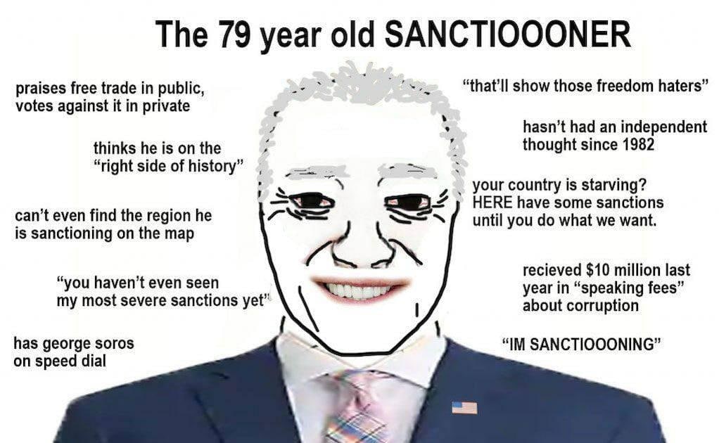 The 79 year old SANCTIOOONER show those freedom haters” praises free trade in public votes against it in private hasn’t had an independent thinks he is on the thought since 1982 “right side of history