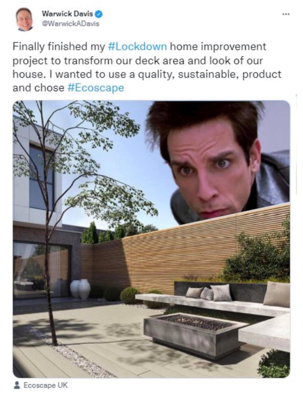 Warwick Davis arwickADavis Finally finished my #Lockdown home improvement project to transform our deck area and look of our house. wanted to a quality, sustainable, product and chose ape ccosc