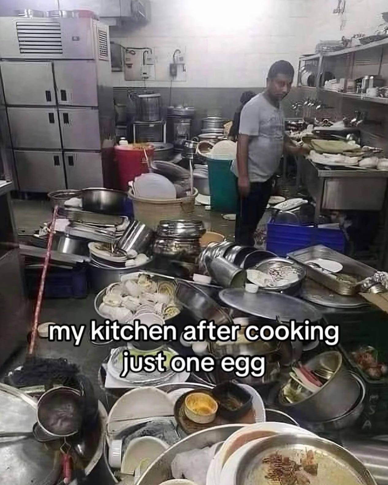 4. my kitchen after cooking (just one egg