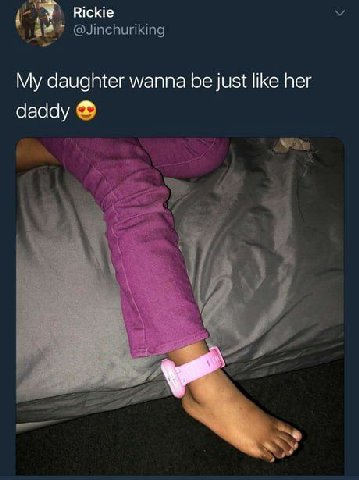 у Rickie My daughter wanna be just like her daddy