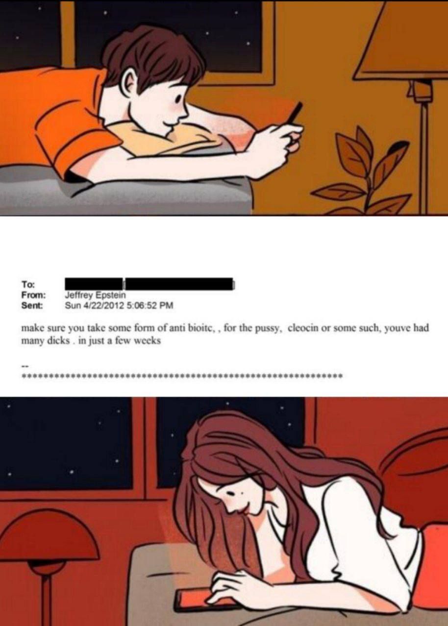 То: From: Jeffrey Epstein Sent: Sun 4/22/2012 5:06:52 make sure you take some form of anti bioitc, for the pussy, or some such, youve had many dicks in just a few