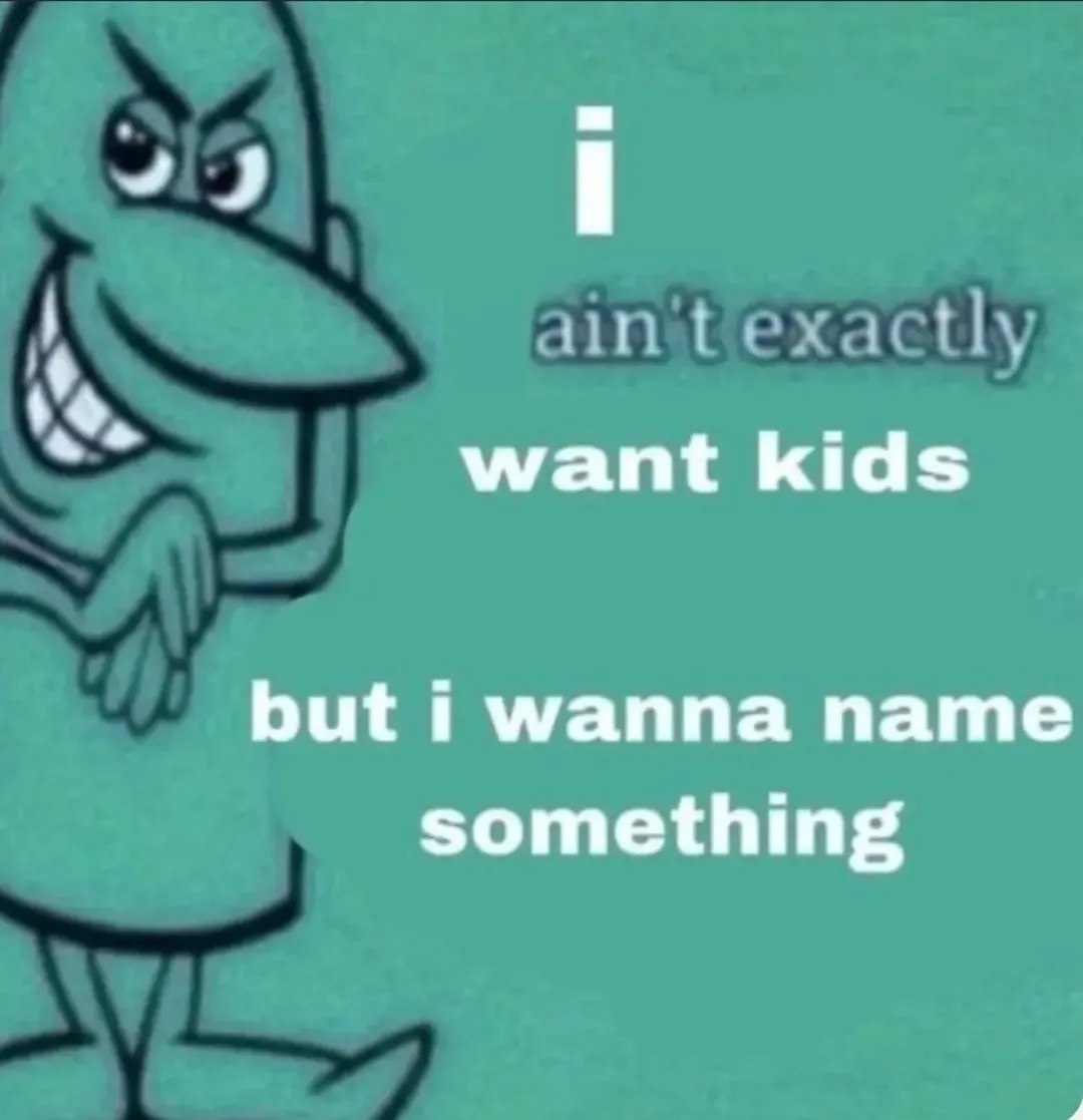 want kids but i wanna name something