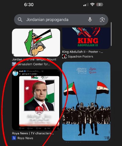 6:30 Jordanian propoganda King Abdullah Poster Squadron Posters Jordan. ine Mount Center for... bale Roya News characters... Roya News
