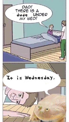 ТНЕРЕ 15 А dude UNDER BED! 1+ is Wednesday,