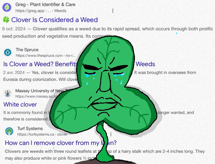 о Greg Identifier Care hitos://greg.app Weeds $8 Clover Is Considered а Weed 9 oct. 2024 Clover qualifies as a weed due to its rapid spread, which occurs through both prolific seed production and vege