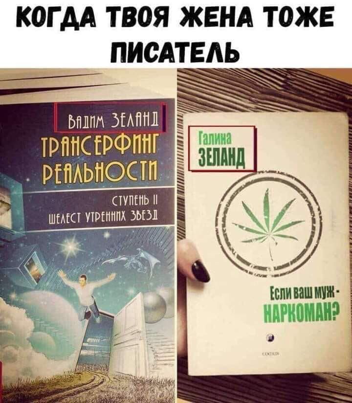 КОГДА ТВОЯ ЖЕНА ТОЖЕ ПИСАТЕЛЬ ТРАНСЕРФИИГ Галина ЗЕЛАНД СТУПЕНЬ ШЕЛЕСТ We Balll муж-